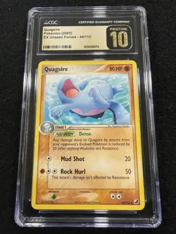Pokemon Quagsire 44/115 from EX Unseen Forces in a CGC Pristine 10 ! - Image 1