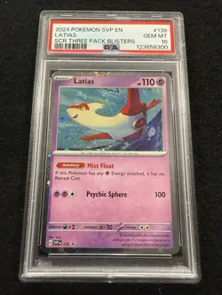 Pokemon Latias Holo Promo #139 from Three Pack Blister in a PSA 10 ! - Image 1