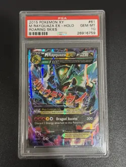 2015 POKEMON XY ROARING SKIES M RAYQUAZA EX 61 PSA 10 - Image 1