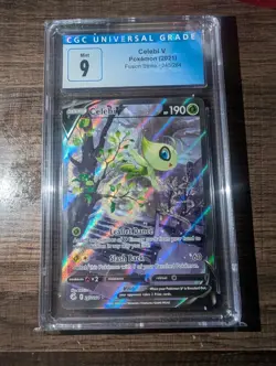 Pokemon SWSH Celebi v #245 Alt Art Fusion Strike CGC 9 Mint - Image 1