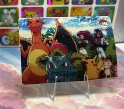 Pokemon Charizard Vintage Pocket Monsters Vending HOLO Prism Sticker 98 Nintendo - Image 3