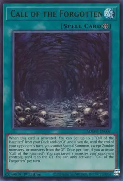 Yugioh! Call of the Forgotten - MZMU-EN007 - Ultra Rare - 1st Edition Near Mint, - Image 1