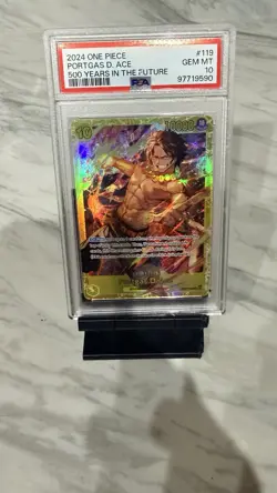 ONE PIECE CCG 500 Years in the Future Portgas D. Ace OP07-119 PSA 10 - Image 1