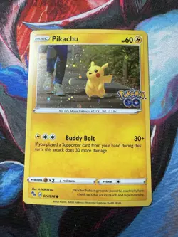 Pikachu 027/078 Pokemon Go Stamped Holo Card NEAR MINT/MINT - Image 1