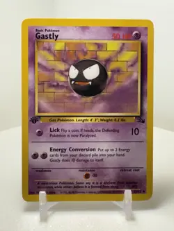 Gastly 33/62 1st Edition Fossil Set Pokemon Card - Image 1