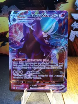 2021 Pokemon Chilling Reign Shadowrider Calyrex VMAX #075 - Image 1