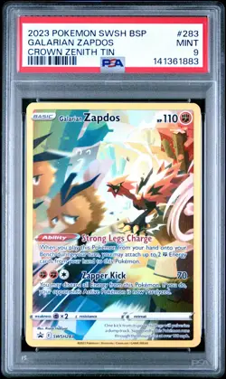 Pokemon PSA 9 Galarian Zapdos SWSH283 Sword & Shield Promo Cards Holo - Image 1