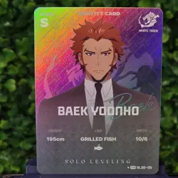 Baek Yoonho SL2E -05 Solo Leveling Mapniverse PM* Promo ID 05 Card - Image 1