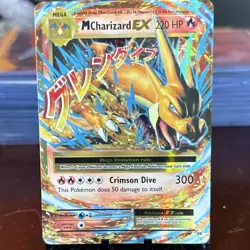 Pokemon M Charizard EX Evolutions Ultra Rare Holo Card 13/108 HP 220 300 - Image 1