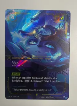 Vex Apathetic Alt Art Champion Unit Card UNL 150a/219 Riftbound - Image 1