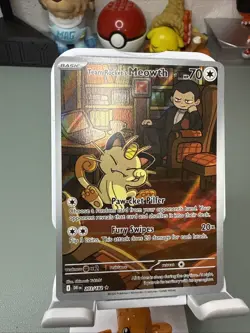 Pokemon TCG Team Rockets Meowth 203/182 Illustration Rare Destined Rivals NM - Image 3
