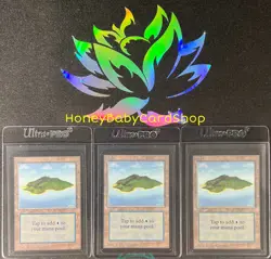 MTG Limited Edition Alpha 1993 Island (B) NM x 3 Cards LEA Old School 93/94 - Image 1