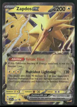 Zapdos ex Holo Promo SV: Scarlet & Violet Promo Cards 049 NM - Image 1