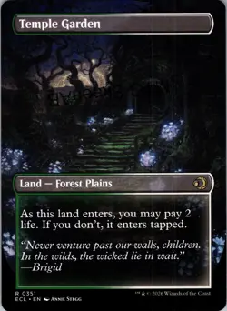 MTG SkeenAB Temple Garden BORDERLESS from ECL. NM. - Image 2