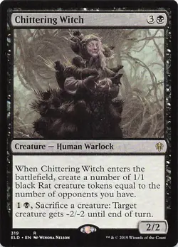 Chittering Witch R Throne of Eldraine 319 NM - Image 1
