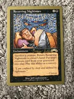 Recurring Nightmare - Brian Selden - 1998 ~ Near Mint World Championship G MTG M - Image 2