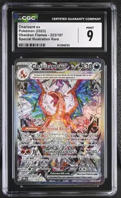CGC 9 - Charizard ex #223 Pokemon Obsidian Flames - Image 1