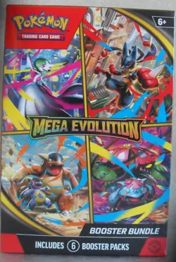 Pokemon TCG Mega Evolution Factory Sealed Booster Bundle Box 6 Packs - Image 1