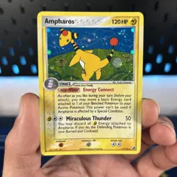 Pokemon TCG Ampharos EX Unseen Forces 1/115 Holo Holo Rare 2005 Nintendo NM+ - Image 1