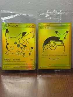 Pokemon TCG Pokeball & Pikachu V SWSH146 & SWSH145 Celebrations UPC Promo BH-P3 - Image 1