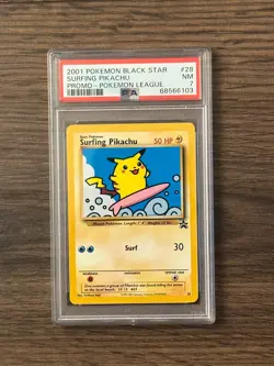 Pokemon Black Star Surfing Pikachu Pokemon League Promo PSA 7 PSA # 68566103 - Image 1
