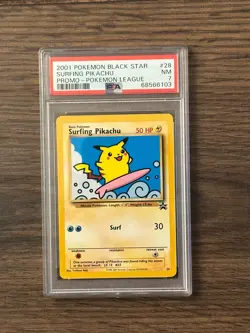 Pokemon Black Star Surfing Pikachu Pokemon League Promo PSA 7 PSA # 68566103 - Image 3