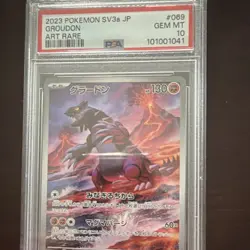 Pokemon TCG Groudon SV3a Raging Surf 069/062 Art Rare Holo Japanese PSA 10 - Image 3