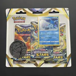 Pokemon TCG Sword & Shield - Brilliant Stars 3 Pack Blister Glaceon Sealed - Image 1