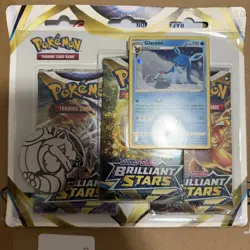 Pokemon TCG Sword & Shield - Brilliant Stars 3 Pack Blister Glaceon Sealed - Image 2