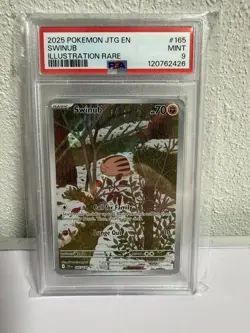 PSA Grade 9 Swinub EX 165/159 Journey Together Pokemon Eng Tcg Illustration Rare - Image 1