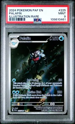 PALAFIN #225 PSA 9 2024 POKEMON PAF EN-PALDEAN FATES ILLUSTRATION RARE - Image 1