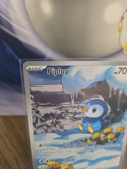 Pokemon TCG Phantasmal Flames Piplup Illustration Rare 098/094 - Image 3