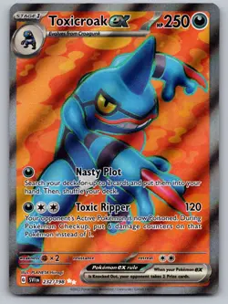 Toxicroak ex 232/198 Ultra Rare Scarlet & Violet Pokemon Holo Near Mint - Image 1