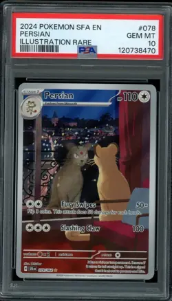 Pokemon Persian 078/064 SV: Shrouded Fable Illustration Rare IR PSA 10 - Image 1