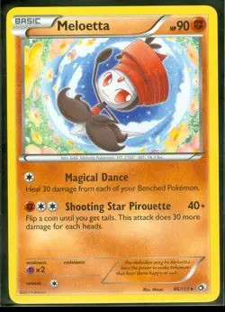 Pokemon MELOETTA 76/113 Legendary Treasures - RARE - MINT - Image 1