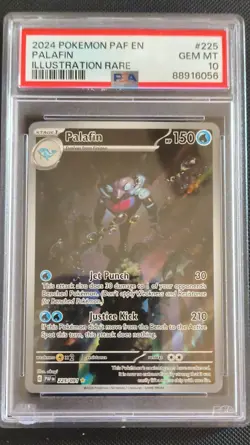 Palafin 225/091 Illustration Rare 2024 Pokemon SV: Paldean Fates PSA 10 Gem Mint - Image 1