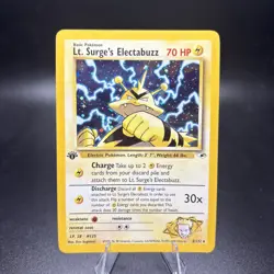 Pokemon Gym Heroes Lt. Surge's Electabuzz 1st Edition 6/132 Holo Rare LP/NM -j - Image 1