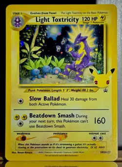 🌀SWIRL Light Toxtricity Black Star Promo Stamped Celebrations Pokemon NM🌀 - Image 1