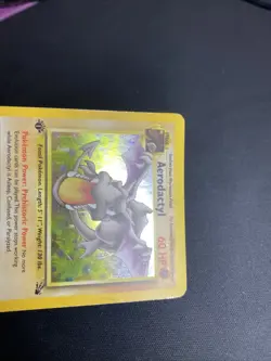 The Pokemon Company Aerodactyl Fossil 1st Edition Holo Rare 1/62 60 HP English - Image 3
