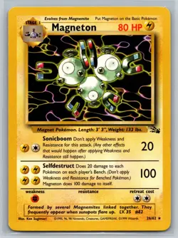 Magneton (26) - Pokemon Fossil 26/62 Rare LP - Image 1