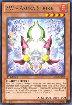 ZW - Asura Strike [LVAL-EN002] Rare Moderately Played 1st Edition - Yugioh singl - Image 1