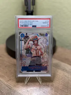 2025 ONE PIECE OP13-CARRYING ON HIS WILL ALTERNATE ART PORTGAS D. ACE PSA 10 - Image 1