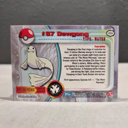 Dewgong #87 Topps Blue Logo Foil Pokemon Card - Image 2
