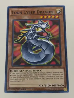 Yugioh - Toon Cyber Dragon x 3 - 1st Edition NM - Plus Free Holo Card - Image 2