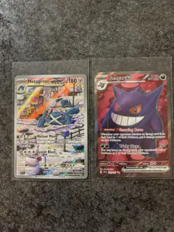 Lot Of Two Pokemon Cards From Temporal Full Art Gengar And Metagross Ir Nm - Image 1