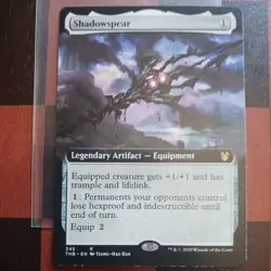 Mtg Shadowspear NM (Extended Art) Theros Beyond Death Artifact Equipment Card - Image 1