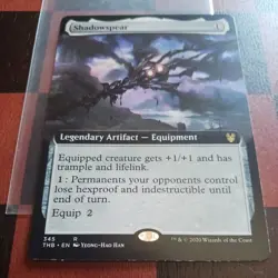 Mtg Shadowspear NM (Extended Art) Theros Beyond Death Artifact Equipment Card - Image 3