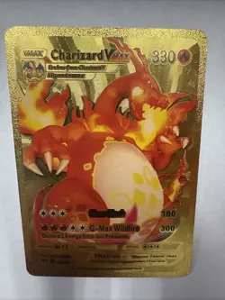 Charizard VMAX - Gold Foil Display Card HP330 074/073 Fan Art NM - Image 1