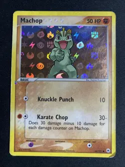 Pokemon Machop EX Hidden Legends 64/101 - 2004 Reverse Holo Basic Card - Image 1
