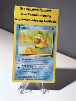 Psyduck 53/62 Fossil Unlimited 1999 Vintage WotC Pokemon Card LP - Image 1